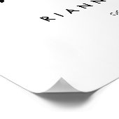 Zwart Wit Klassiek Bruiloft Welkomstbord Poster (Hoek)