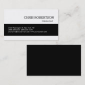 Zwart wit Klassiek Gewoon Visitekaartje (Voorkant / Achterkant)