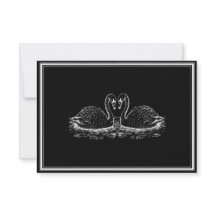 Zwart&Wit Klassiek Schrift Monogram Huwelijk