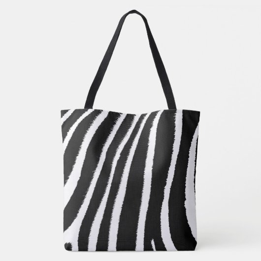 Zwart & Wit Klassiek Zebra Patroon Draagtas (Achterkant)