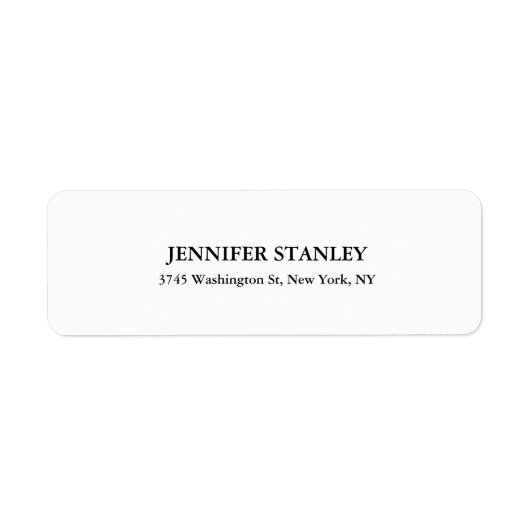 Zwart & Wit Klassieke look Professioneel Etiket (Voorkant)