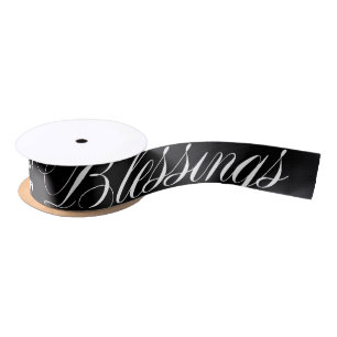 Zwart wit Klassieke verzegeling Satin Ribbon Lint