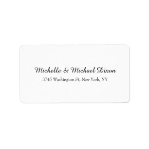 Zwart-wit klassieker stijlvol elegant familienaam etiket