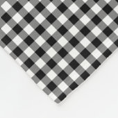 Zwart-wit Klein Grootte Gingham Checks Fleece Deken (Hoek)