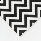 Zwart-wit Kleine Grootte Horizontale Chevron Fleece Deken (Hoek)