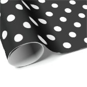 Zwart-wit, kleine polka puntenpatroonsteen cadeaupapier (Rol Hoek)