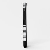 Zwart wit kleurenblok en bruin diamant Case-Mate iPhone case (Achterkant/links)