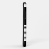 Zwart wit kleurenblok en bruin diamant Case-Mate iPhone case (Achterkant/rechts)