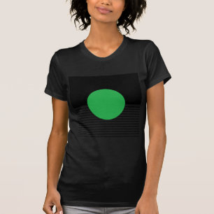 Zwart wit kleurenblok en groene cirkel t-shirt