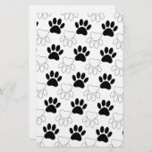 Zwart-wit kleurenpatroon briefpapier (Voorkant / Achterkant)