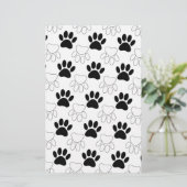 Zwart-wit kleurenpatroon briefpapier (Staand voorkant)