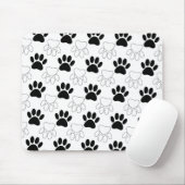 Zwart-wit kleurenpatroon muismat (Met muis)