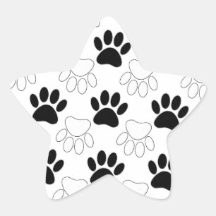Zwart-wit kleurenpatroon ster sticker