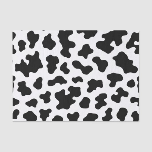Zwart-wit Koe afdrukken Tissuepapier (Voorkant)