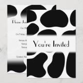 Zwart-wit koe afdrukpatroon. kaart (Voorkant / Achterkant)