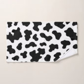 Zwart-wit Koe Koeienhuid Print Bad Handdoek (Handdoek)