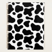 Zwart-wit Koe print spiraal notitieboek (Voorkant)