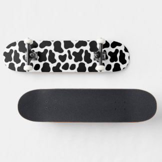 Zwart-Wit Koe Textuur Skateboard