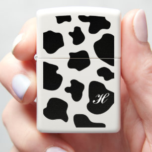 Zwart-wit koe vlekken op maat monogram