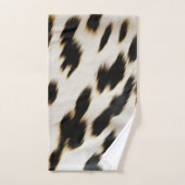 Zwart Wit Koeienhuid Bad Handdoek (Handdoek)