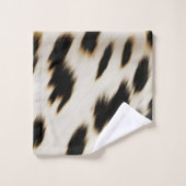 Zwart Wit Koeienhuid Bad Handdoek (Wasdoekje)