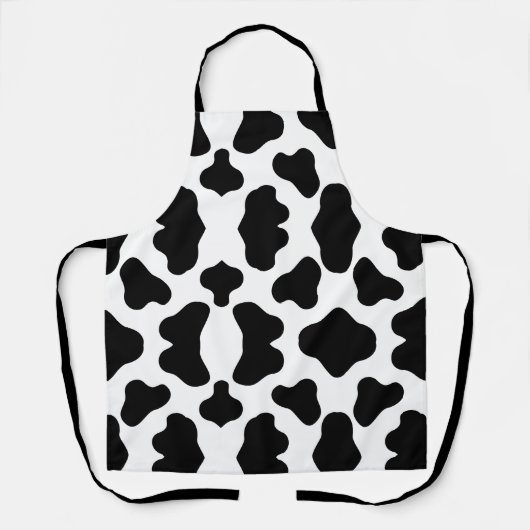 Zwart-wit koeienhuid design schort (Voorkant)