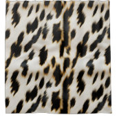 Zwart Wit Koeienhuid Douchegordijn (Voorkant)