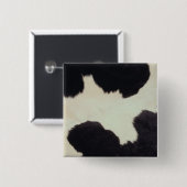 Zwart-wit Koeienhuid Vierkante Button 5,1 Cm (Voorkant /achterkant)