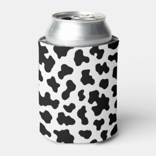 Zwart & Wit Koeienhuidprint Blikjeskoeler