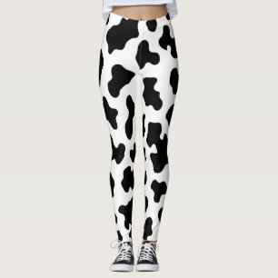 Zwart & Wit Koeienhuidprint Leggings
