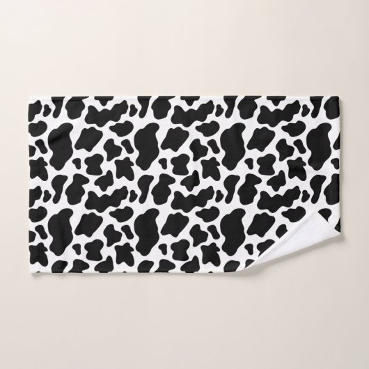 Zwart-wit koeienprint bad handdoek (Handdoek)