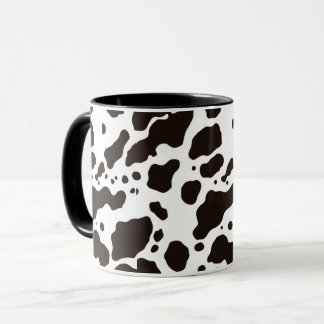 Zwart-wit koeienprint koffiemok mok