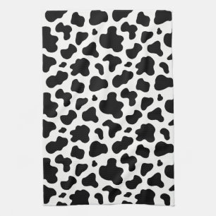 Zwart-wit koeienprint western cowboy zuidelijke st theedoek