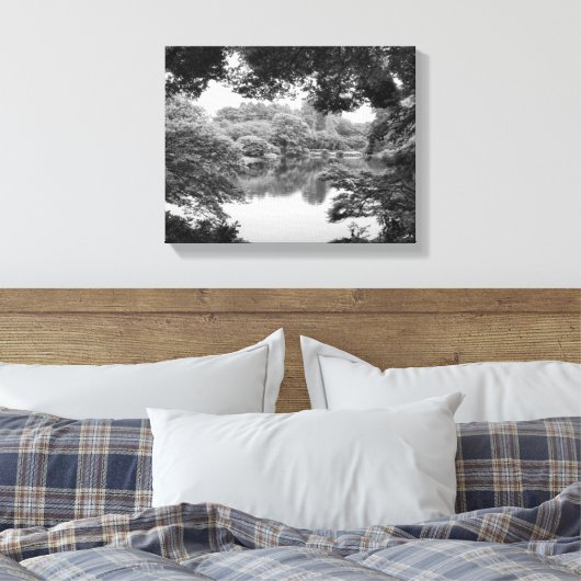Zwart-wit, koel, unieke natuur en meer canvas afdruk (Insitu (Slaapkamer))