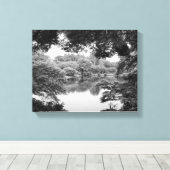 Zwart-wit, koel, unieke natuur en meer canvas afdruk (Insitu (Houten vloer))