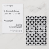 Zwart, wit, koel visitekaartje (Voorkant / Achterkant)