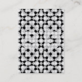 Zwart, wit, koel visitekaartje (Achterkant)