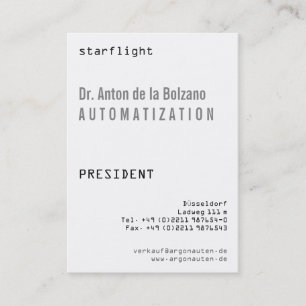 Zwart, wit, koel visitekaartje