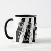 Zwart-wit koffiezetapparaten Gestreepte koffie Mok (Links)