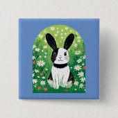 Zwart-wit konijntje Button (Voorkant)