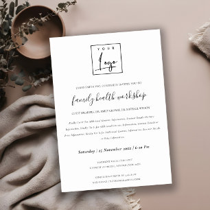 ZWART & WIT KRAFT JOU LOGO WORKSHOP GALA EVENEMEN KAART