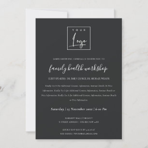 ZWART & WIT KRAFT JOU LOGO WORKSHOP GALA EVENEMEN KAART