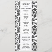 Zwart-wit krijtbord damask patroon programma (Achterkant)