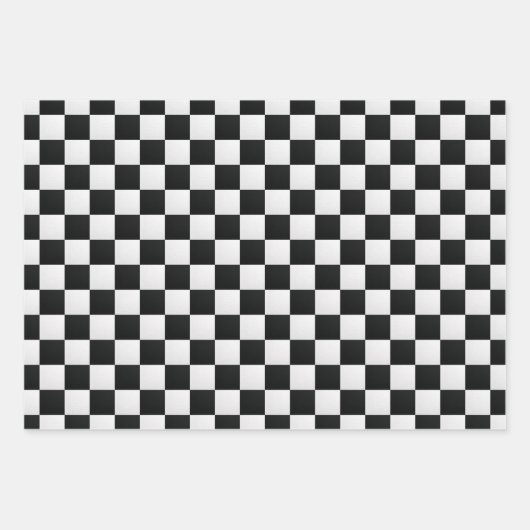 Zwart-wit Krokodil Huid Print Schaak Inpakpapier Vel (Voorkant 2)