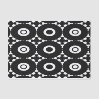 Zwart-wit kruisen en cirkels tissuepapier