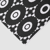 Zwart-wit kruisen en cirkels tissuepapier (Detail)