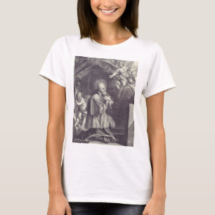 Zwart-wit Kunst van Sint Franciscus de Sales T-shirt