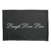 Zwart-wit kussen Hoesjes met lachen liefde live Kussensloop (Voorkant-Links)