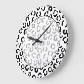 Zwart-wit lakspatroon. grote klok (Hoek)