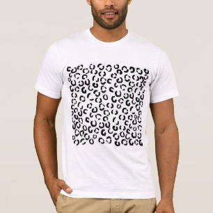 Zwart-wit lakspatroon. t-shirt